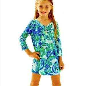 LILLY PULITZER GIRLS MINI PALMETTO DRESS IN Keep it Current Size XL (12-14) NWOT